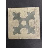 R.M.S. OLYMPIC: Second-Class linoleum tile from 'Old Reliable' Titanic's older sister. Ex-