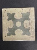 R.M.S. OLYMPIC: Second-Class linoleum tile from 'Old Reliable' Titanic's older sister. Ex-