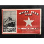 R.M.S. TITANIC/OLYMPIC - ORIGINAL WHITE STAR LINE OLYMPIC & TITANIC BROCHURE OF ACCOMMODATIONS AND