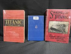 R.M.S. TITANIC/BOOKS: 1940 second impression of Titanic by Robert Prechtl, 1912 Sinking of the
