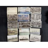 OCEAN LINER: Collection of various liner postcards including R.M.S. Olympic, R.M.S. Empress of