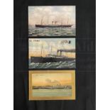 OCEAN LINER: Collection of forty eight black and white, plus colour postcards of 'The Big Four', R.