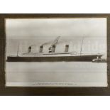 R.M.S. TITANIC: Oversize photo card with pencil notation to reverse 'Bought from the son of Thomas