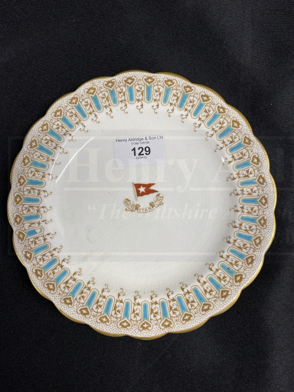 WHITE STAR LINE: First-Class Wisteria side plate. 7½ins.
