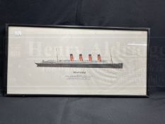 OCEAN LINER: Mixed collection of modern cross-sectional coloured prints including Titanic, Olympic