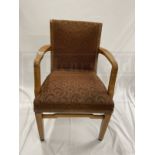 OCEAN LINER: 1930s Art Deco dining chair in the style of those used on board Cunard liners, weighted
