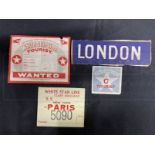 WHITE STAR LINE: Unusual group of four unused luggage labels.
