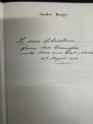 R.M.S. TITANIC: George W. Bowyer Archive. Handwritten log detailing the voyage to New York and