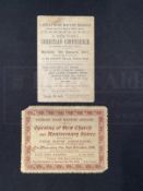 R.M.S. TITANIC: THE PASTOR JOHN HARPER ARCHIVE. Unique tickets to the Paisley Road Baptist Church in