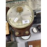 Scientific Instruments: Ampere meter Woodhouse & Rawson, brass cased Becker treen cased plus