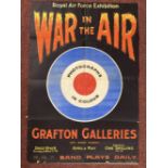 Militaria - Rare WWI Poster: "Royal Air Force Exhibition" War in the Air. Grafton Galleries.