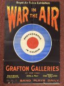 Militaria - Rare WWI Poster: "Royal Air Force Exhibition" War in the Air. Grafton Galleries.