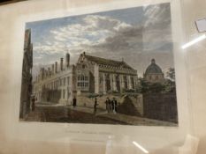 W. Gaua coloured print High Street, Oxford dated 1841, framed and glazed. 14ins. x 10ins. Print