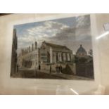 W. Gaua coloured print High Street, Oxford dated 1841, framed and glazed. 14ins. x 10ins. Print