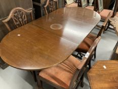 Early/mid 20th cent. Regency revival small mahogany extending dining table on turned supports on