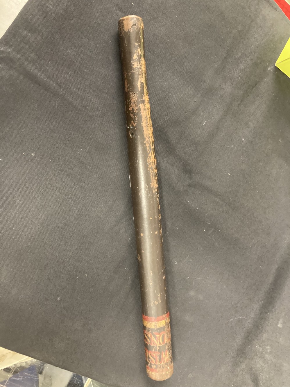 Wiltshire Interest: Rare 19th cent. Police truncheon painted tip 'Wishford Constable'.