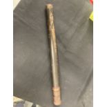 Wiltshire Interest: Rare 19th cent. Police truncheon painted tip 'Wishford Constable'.