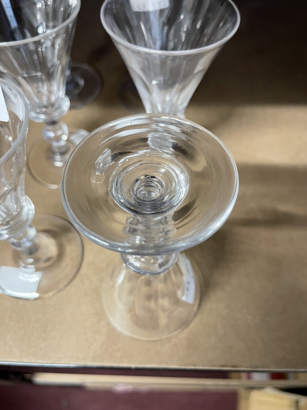 19th cent. English ale glasses. Set of six. 4½ins. - Image 2 of 2