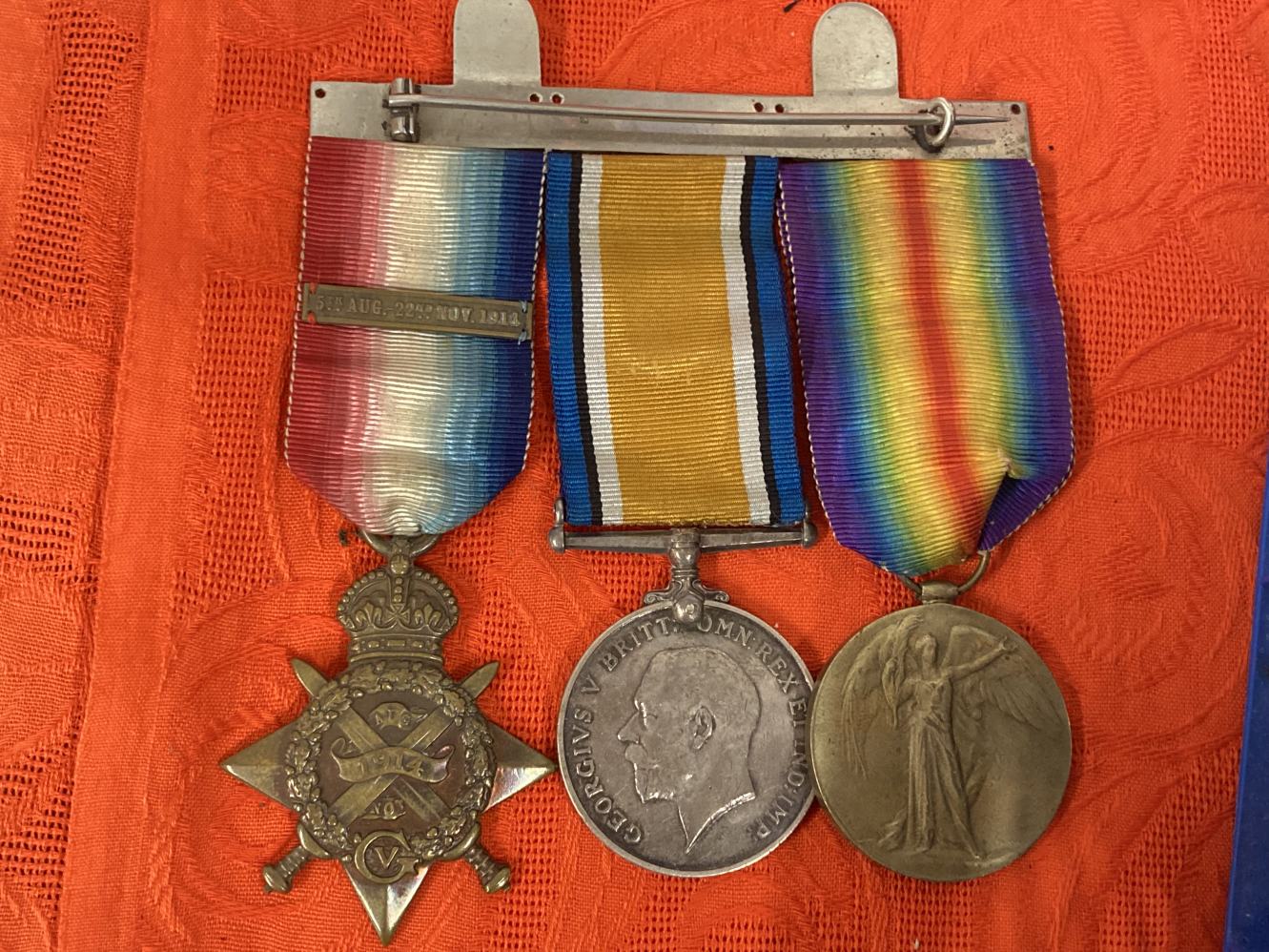 David Potter, World War 1 Wiltshire Regiment Archive, three medals including 1914 Star with a 5th - Image 2 of 5