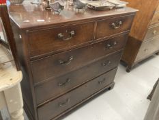 18th cent. Mahogany chest of two over three drawers. 43ins. x 23ins. x 42ins.