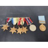 Medals: WWII group including 39/45 Star, Atlantic Star, African Star with North Africa bar, Italy