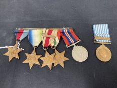 Medals: WWII group including 39/45 Star, Atlantic Star, African Star with North Africa bar, Italy