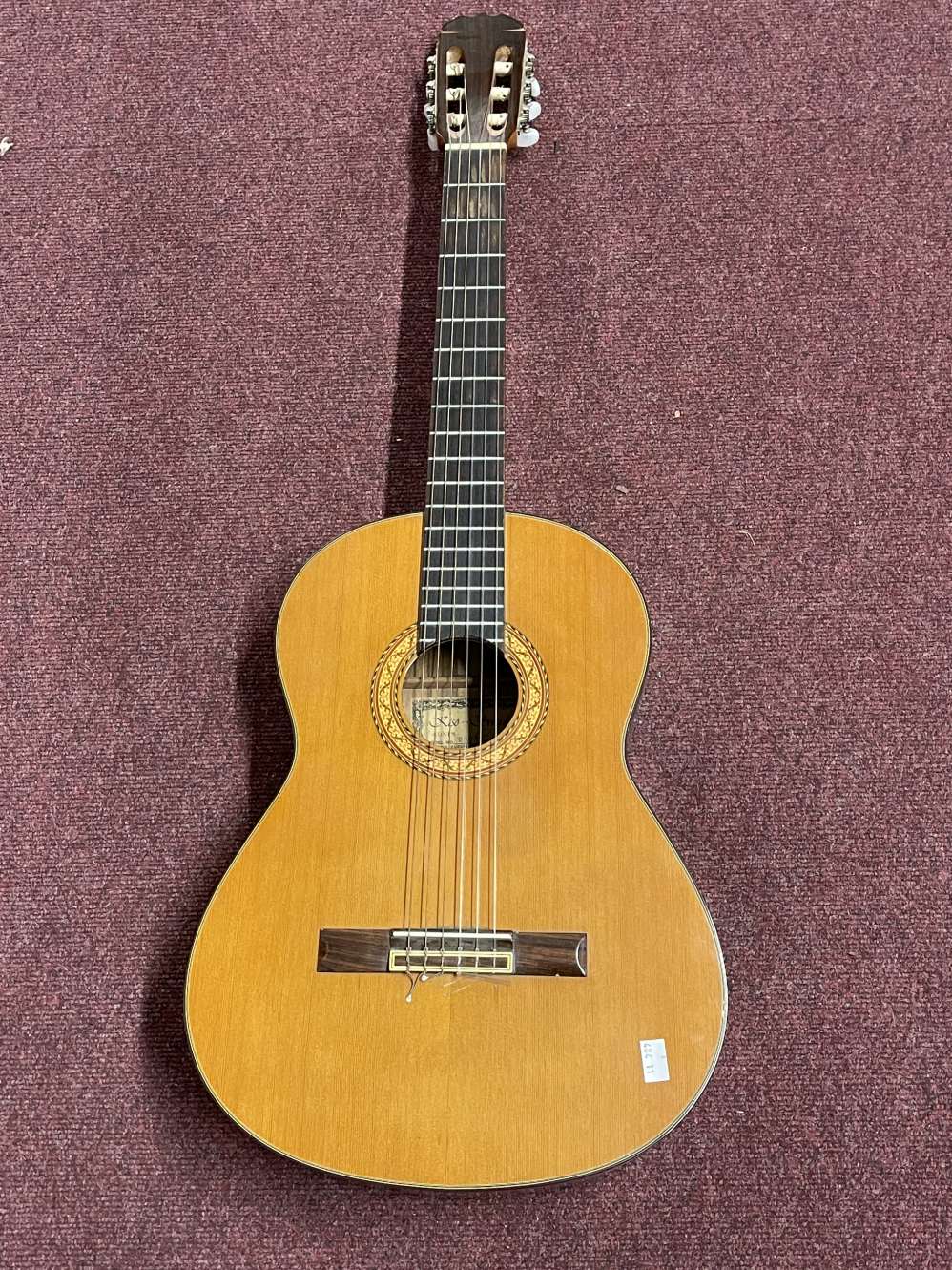 Musical Instruments: 1970s full size Kiso Suzuki 9505 steel and acrylic string acoustic guitar