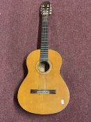 Musical Instruments: 1970s full size Kiso Suzuki 9505 steel and acrylic string acoustic guitar