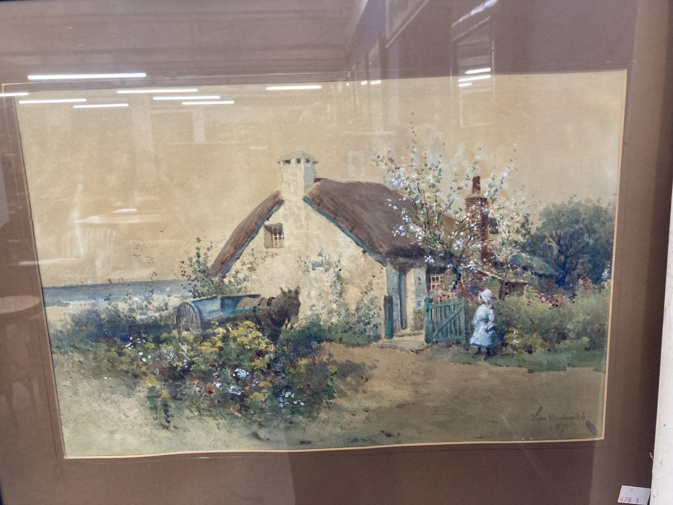 Early 20th cent. English School: Watercolours on paper, country cottages, signed MacDonald, dated - Image 3 of 3