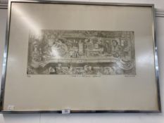 Chris Orr MBE RA (1943- ): Signed limited edition etching What is a Self Service Cafeteria. 21ins. x