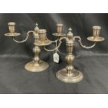 Hallmarked Silver: Candlesticks with a removable branch, two lights. Hallmarked London 1960. Total