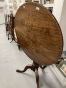 19th cent. Mahogany tripod tilt top table.