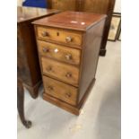 19th cent. Mahogany bedside locker with four graduated drawers. 18½ins. x 15ins. x 29ins.