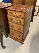 19th cent. Mahogany bedside locker with four graduated drawers. 18½ins. x 15ins. x 29ins.