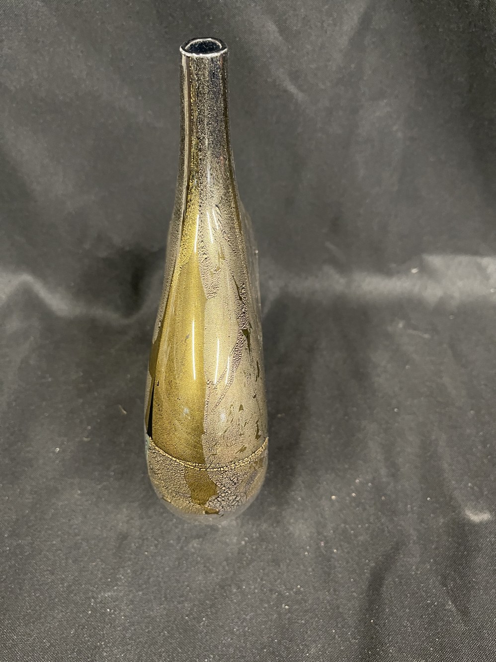 Glass: Isle of Wight large teardrop vase with label to base. 8½ins. - Image 2 of 6