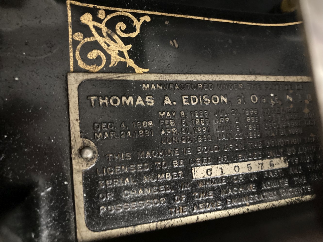 Mechanical Music Property of Local Collector. Edison Duplex Cylinder Phonograph serial no. C10576 - Image 4 of 9