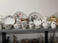 20th cent. Ceramics: Noritake 'L'amor' tea and coffee set consisting of teacups x 11, saucers x