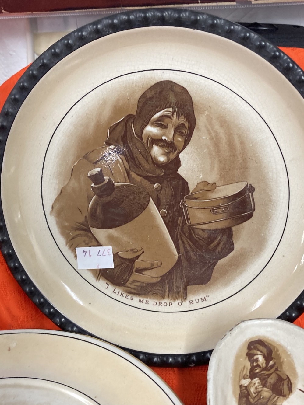 WWI Ceramics: Grimwades Bruce Bairnsfather ware pottery includes bon bon dishes, Old Bill plate 'I - Image 2 of 5