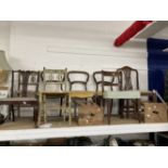18th/19th cent. Collection of eight chairs from Regency to Victorian including two faux bamboo