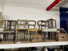 18th/19th cent. Collection of eight chairs from Regency to Victorian including two faux bamboo