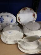 20th cent. Ceramics: Royal Albert Old Country Roses (red) cups x 5, saucers x 5, side plates x 6,