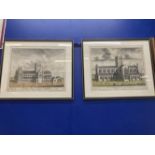 English School: 19th cent. Pair of prints of The Cathedral Church of Wells and The Cathedral