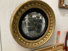 Mirrors: 19th cent. Gilt framed circular convex mirror. 20ins. Dia.