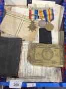 David Potter, World War 1 Wiltshire Regiment Archive, three medals including 1914 Star with a 5th