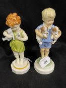 20th cent. Ceramics: Royal Worcester Monday's child is fair of face, No. 3519, and Wednesday's child