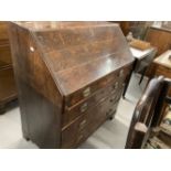 19th cent. Oak country bureau with fitted interior. 37ins. x 20ins. x 42ins.