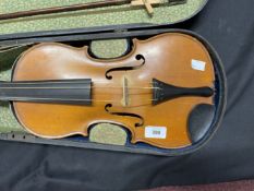 Musical Instruments: A full-sized 19th cent. Anglo-German violin by Wolff Brothers , bearing a label