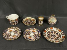 Royal Crown Derby old Imari pattern cup and saucer the cup 2¾ins high x 3¼ins wide, the saucer 5¾