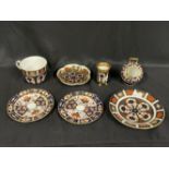 Royal Crown Derby old Imari pattern cup and saucer the cup 2¾ins high x 3¼ins wide, the saucer 5¾