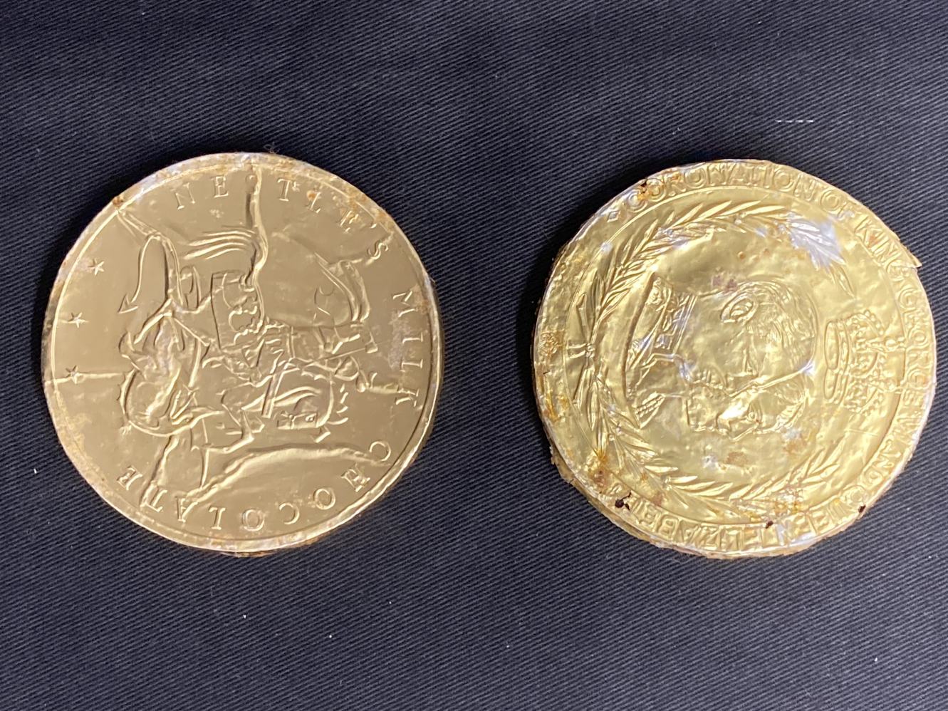 Confectionery: Nestle milk chocolate commemorative coin for 1937 Coronation of King George VI and